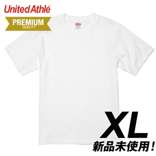 ユナイテッドアスレ(UnitedAthle)のTシャツ プレミアム 綿100% 6.2oz【5942-01】XL ホワイト(Tシャツ/カットソー(半袖/袖なし))