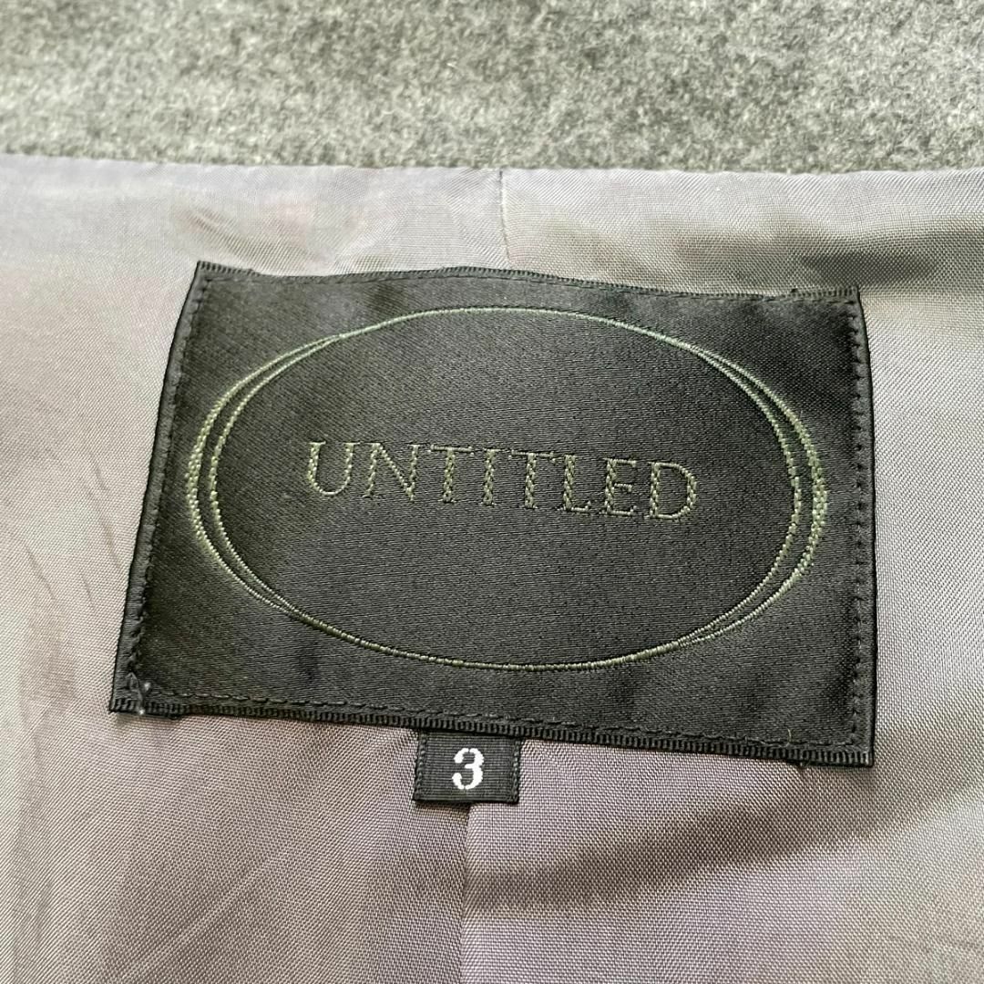 UNTITLED(アンタイトル)のUNTITLED フーデットウールコート サイズ3 グレー レディースのジャケット/アウター(ロングコート)の商品写真