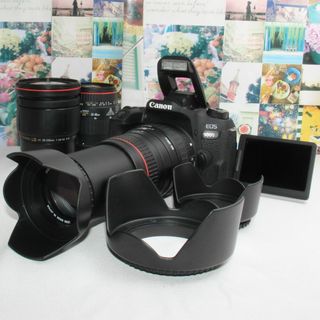 キヤノン(Canon)の❤️予備バッテリー付き❤️Canon EOS 9000D トリプルレンズセット(デジタル一眼)