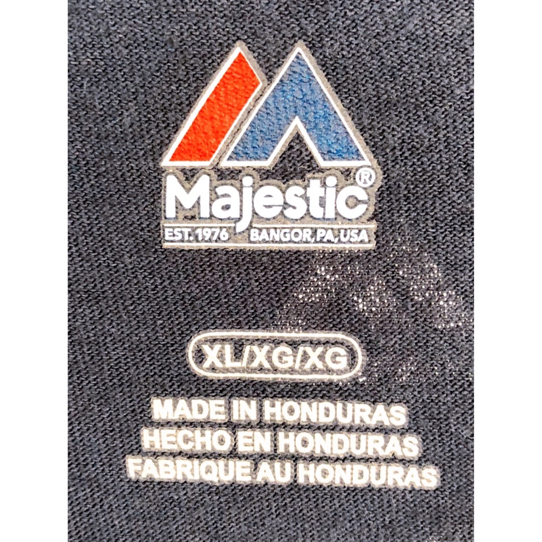 Majestic(マジェスティック)のMLB　ヤンキース　Munson　永久欠番15　Tシャツ　XL　紺　USA古着 メンズのトップス(Tシャツ/カットソー(半袖/袖なし))の商品写真