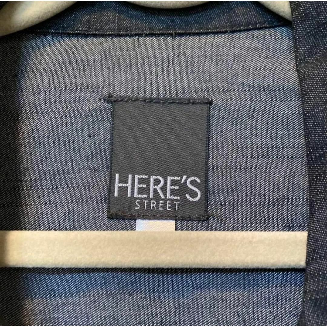 ヒアーズ　リネン混　袖ニットデニムジャケット　メンズ　アウター　Gジャン　長袖 メンズのジャケット/アウター(Gジャン/デニムジャケット)の商品写真