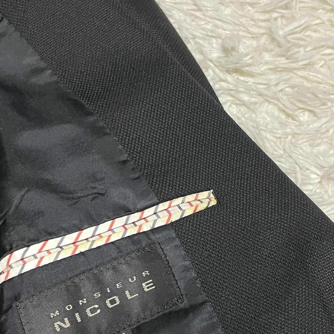 MONSIEUR NICOLE(ムッシュニコル)のMONSIEUR NICOLE メタルボタンテーラードジャケット 46 ブラック メンズのジャケット/アウター(テーラードジャケット)の商品写真