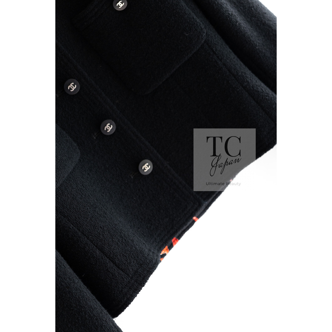 CHANEL(シャネル)のシャネル スーツ CHANEL 貴重 レア ブラック ルージュ レッド ピンク ロゴ ツイード ジャケット スカート 超美品 34 レディースのフォーマル/ドレス(スーツ)の商品写真