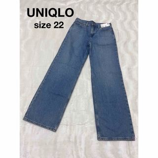 ユニクロ(UNIQLO)の新品タグ付き UNIQLOユニクロ ローライズ バギー ジーンズ 22 56cm(デニム/ジーンズ)