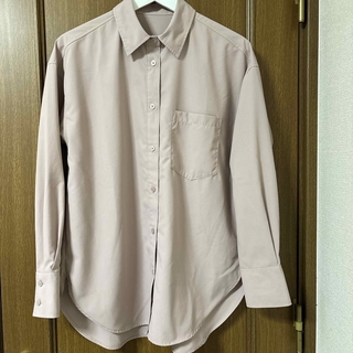 ジーユー(GU)のUVカット機能付きGUくすみピンクシャツ(シャツ/ブラウス(長袖/七分))