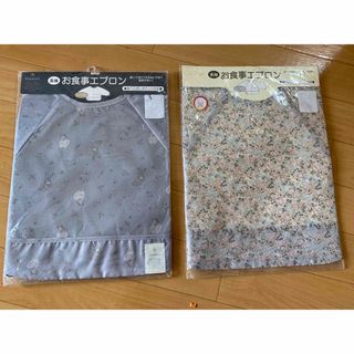 テータテート(tete a tete)のcottoli お食事エプロン　入園準備　花柄　うさぎ　コトリ　2セット新品(お食事エプロン)