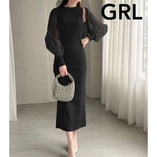 GRL - タグ付き新品未使用‪‪☆GRL シアーボレロ×ノースリーブニットワンピース