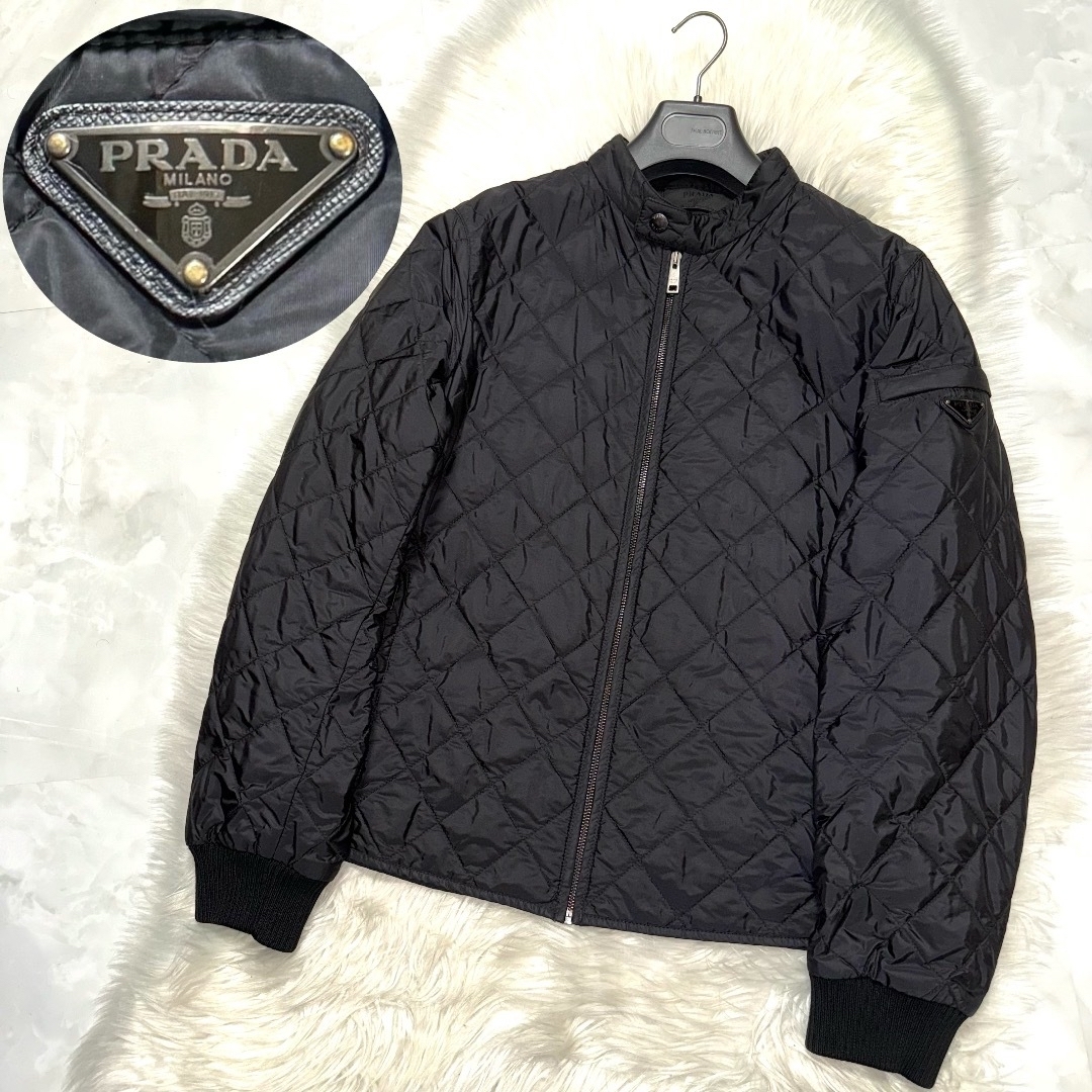PRADA - 本物 美品 プラダ レザー三角タグ キルティング 中綿 PRADA - 本物 美品 プラダ レザー三角タグ キルティング 中綿
