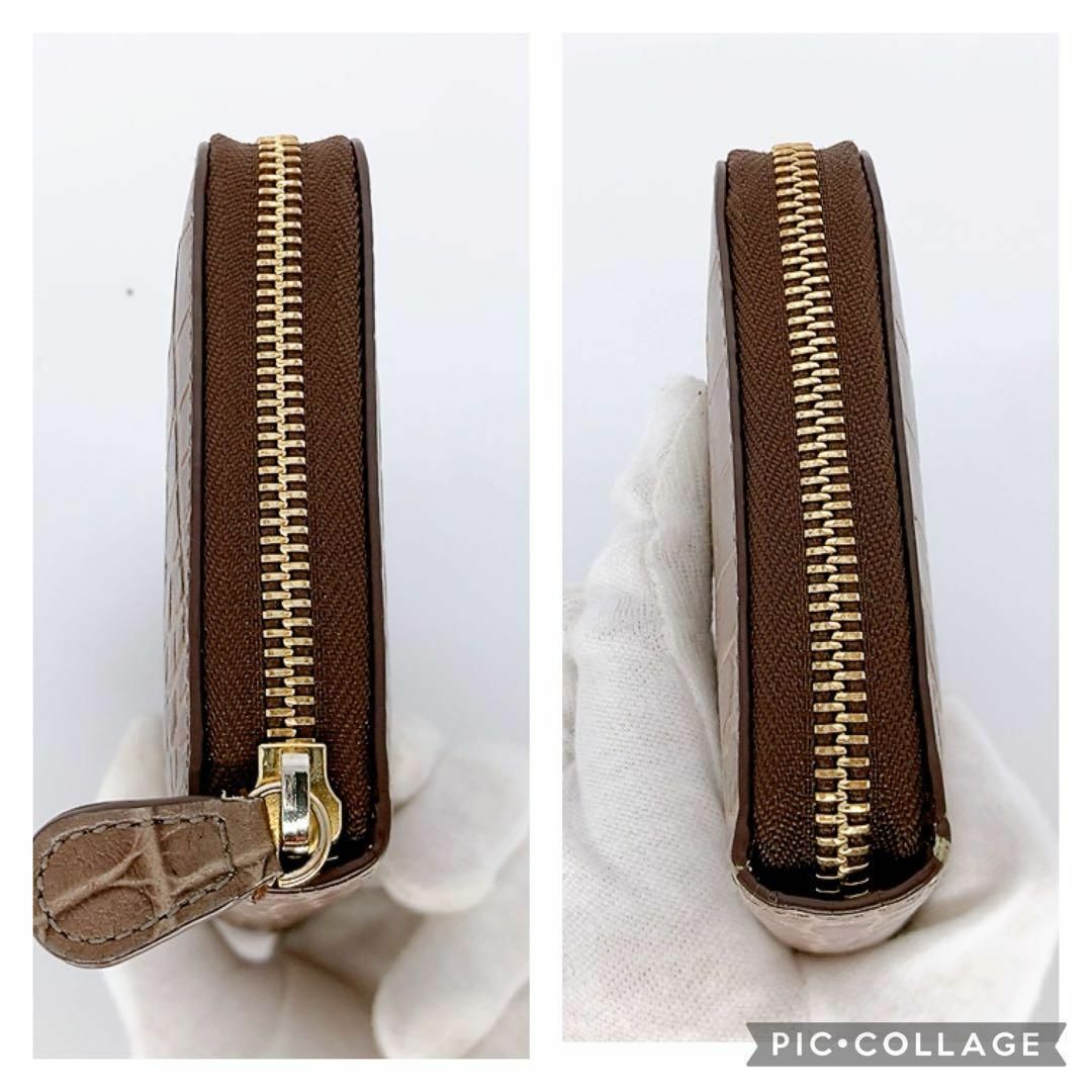 ✨美品✨ J&M DAVIDSON 長財布 ラウンドファスナー クロコ型押し レディースのファッション小物(財布)の商品写真