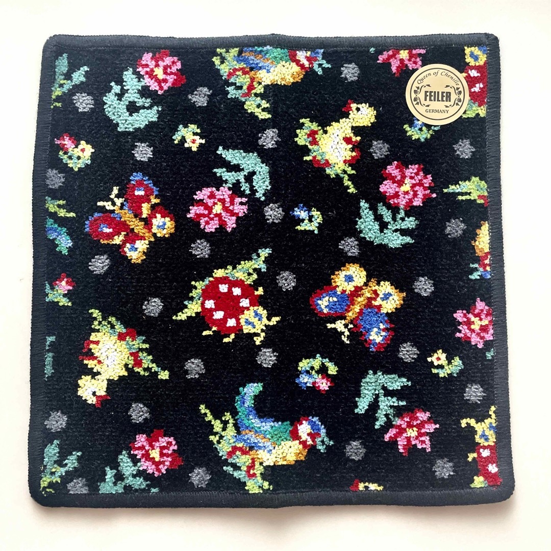 新品!柄良!フェイラー ハイジドットハンカチ黒&メッシュポーチ中サイズ紺 2点 新品!柄良!フェイラー ハイジドットハンカチ黒&メッシュポーチ中サイズ紺 2点