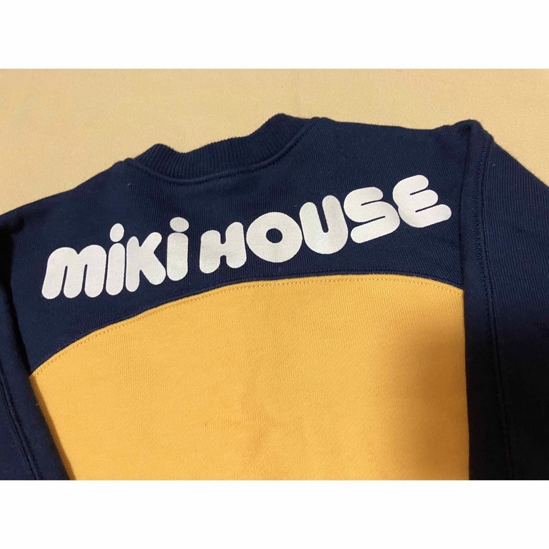 mikihouse(ミキハウス)の新品未使用ミキハウス　復刻版バックロゴカバーオール キッズ/ベビー/マタニティのベビー服(~85cm)(カバーオール)の商品写真