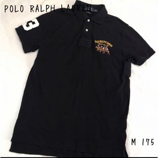 POLO RALPH LAUREN - POLO RALPH LAUREN ポロラルフローレン　黒ポロシャツ　刺繍ロゴ