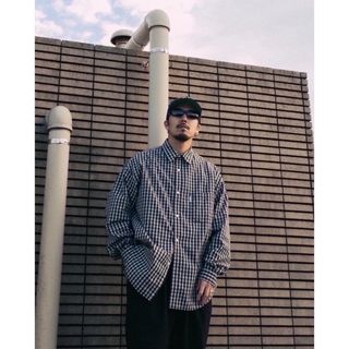 クーティー(COOTIE)の新品 COOTIE 24SS DOBBY CHECK L/S SHIRT M(シャツ)