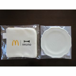 マクドナルド(マクドナルド)の未使用品マクドナルド×ブルーノコラボ　コインポーチとミニプレート　2024年福袋(食器)