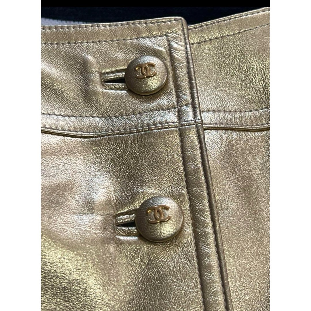 ◾️超美品◾️ CHANELラムスキンレザースカート ◾️超美品◾️ CHANELラムスキンレザースカート