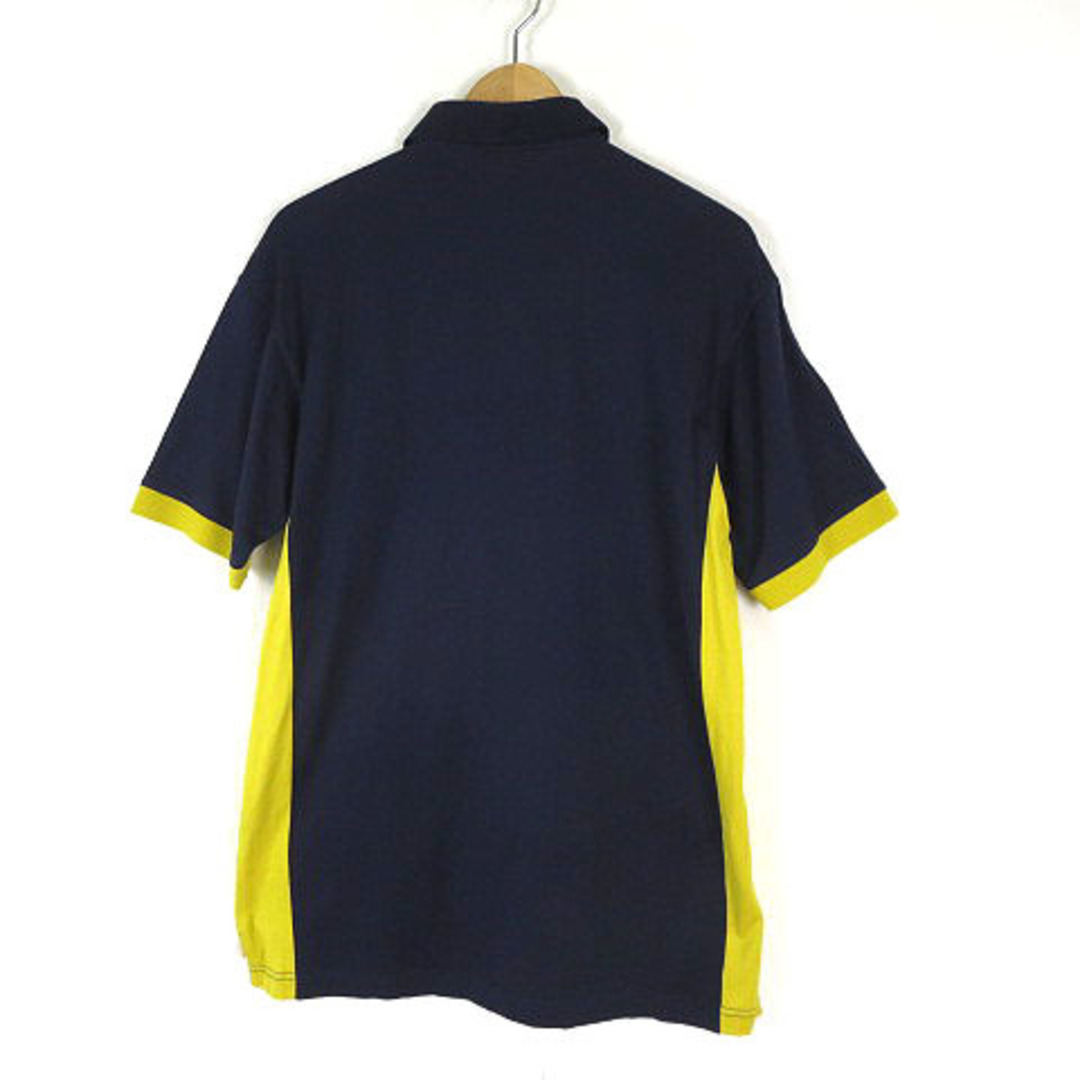 MIZUNO(ミズノ)のミズノ MIZUNO T-ZOID ゴルフ ポロシャツ 半袖 M 紺 黄 スポーツ/アウトドアのゴルフ(ウエア)の商品写真