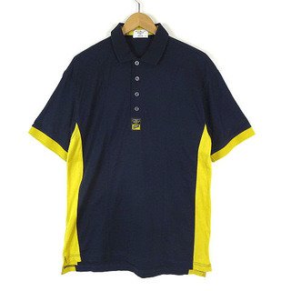 MIZUNO - ミズノ MIZUNO T-ZOID ゴルフ ポロシャツ 半袖 M 紺 黄
