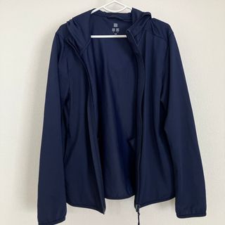 130㎝　UNIQLO ユニクロ　エアリズムパーカー　キッズ　ネイビー