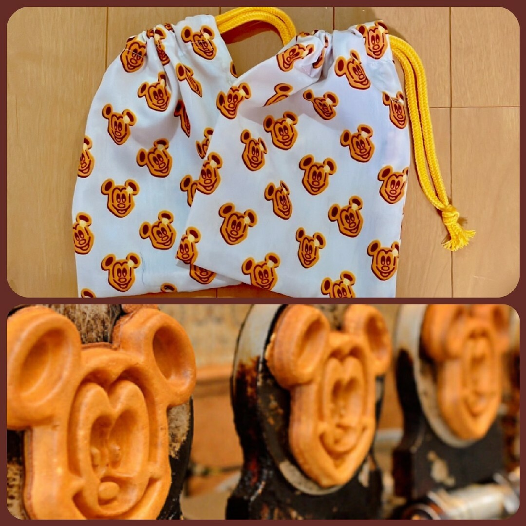 Disney(ディズニー)の超大サービス🧇ディズニーランド　ワッフルカンパニーミッキーワッフル巾着 レディースのファッション小物(ポーチ)の商品写真