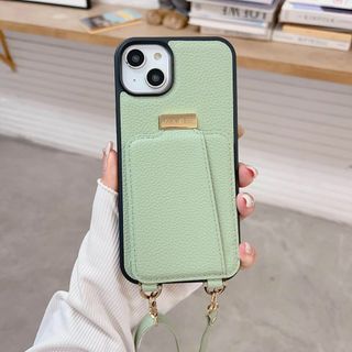 【色: ライトグリーン】NanHou iPhone 15 Plus ケース 手帳(その他)