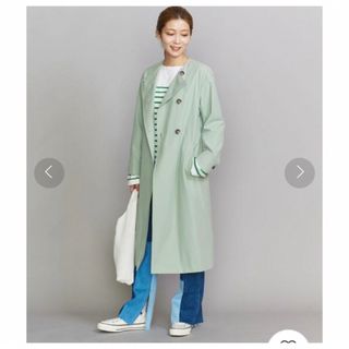 ビューティアンドユースユナイテッドアローズ(BEAUTY&YOUTH UNITED ARROWS)の新品　ユナイテッドアローズ　BY ツイル ノーカラー ベルト コート(トレンチコート)