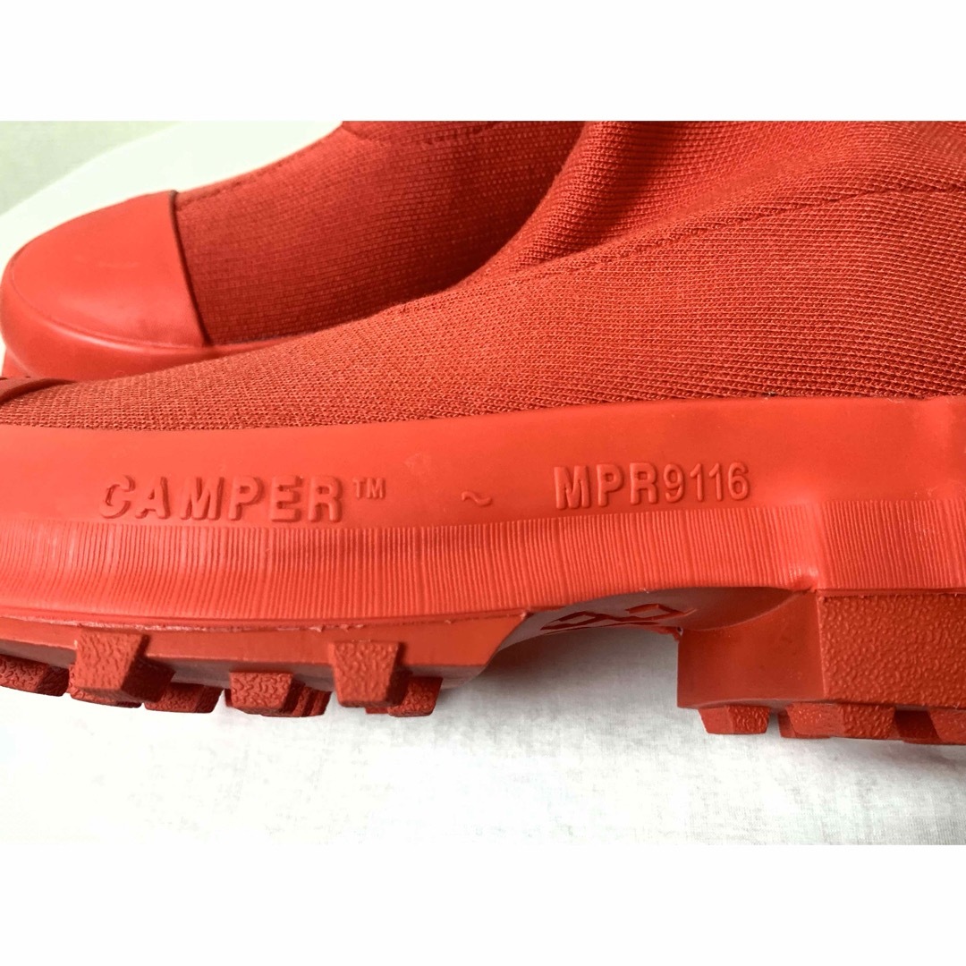 CAMPER(カンペール)の【未使用】CAMPER Traktori ハイカット　アンクルブーツ　38 赤 レディースの靴/シューズ(ブーツ)の商品写真