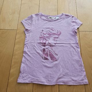 アナトユキノジョオウ(アナと雪の女王)の【H&M】ラメグリッター　エルサ　Tシャツ(140cm)(Tシャツ/カットソー)