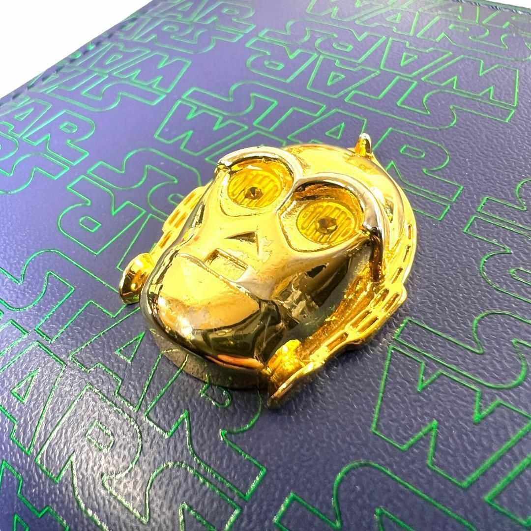 MUVEIL(ミュベール)のMUVEIL ミュベール スターウォーズ 二つ折り財布 C3PO 紺ネイビー緑 メンズのファッション小物(折り財布)の商品写真