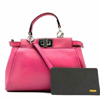 フェンディ(FENDI)の《美品》FENDI マイクロピーカブー  カーフレザー 2WAYショルダーバッグ(ショルダーバッグ)