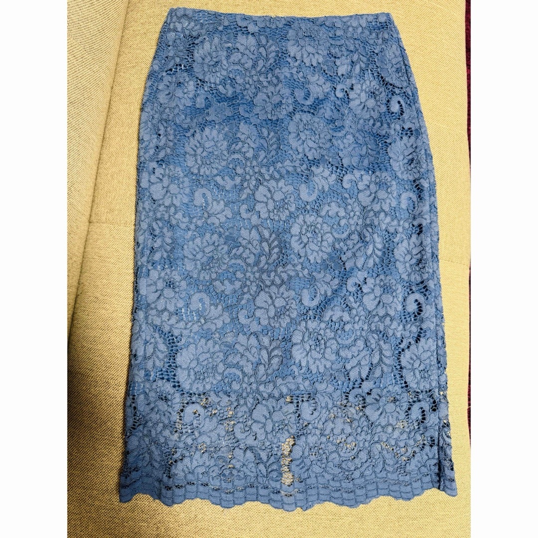 GU(ジーユー)の【GU】レーススカート　ブルー　Sサイズ レディースのスカート(ロングスカート)の商品写真