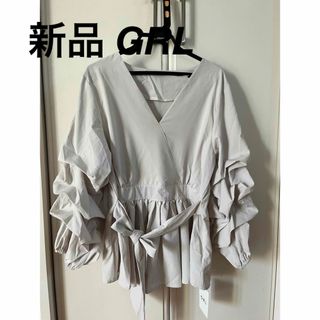 グレイル(GRL)の新品 GRL ボリューム袖 カットソー M 春(カットソー(長袖/七分))