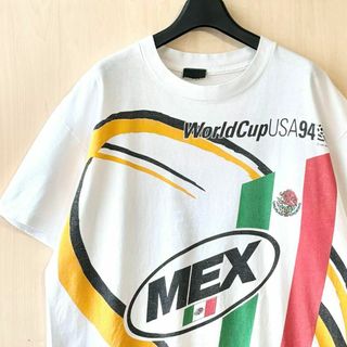 ヴィンテージ(VINTAGE)の90s古着　ヴィンテージ　ワールドカップ1994年　USA大会　メキシコTシャツ(Tシャツ/カットソー(半袖/袖なし))