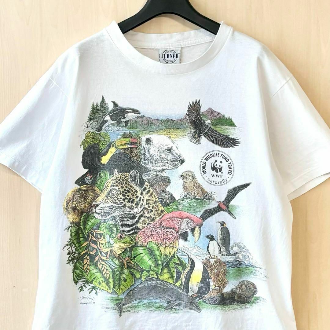 90s USA製古着 ヴィンテージ アニマルTシャツ 両面プリント 自然 90s USA製古着 ヴィンテージ アニマルTシャツ 両面プリント 自然