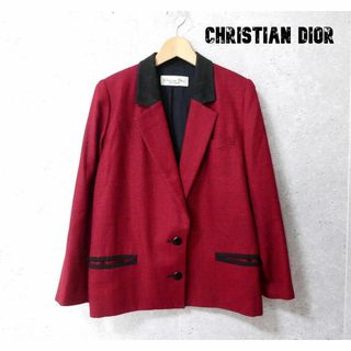 クリスチャンディオール(Christian Dior)の美品 Christian Dior 格子柄 異素材切り替え テーラードジャケット(テーラードジャケット)