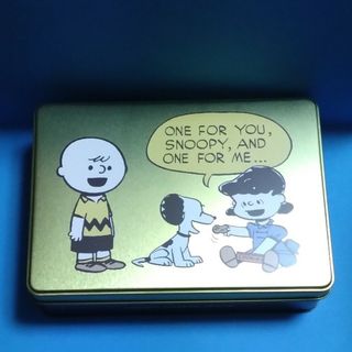 ピーナッツ(PEANUTS)のスヌーピーミュージアム　チャーリーブラウン　ルーシー　お菓子缶(キャラクターグッズ)