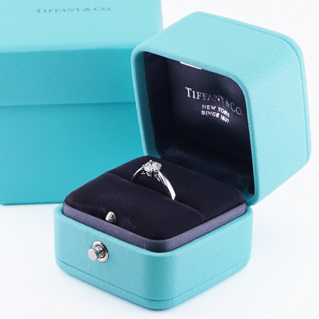 Tiffany & Co.(ティファニー)のティファニー TIFFANY&Co. ラウンド ブリリアント エンゲージメント リング ハーモニー リング 指輪 ダイヤモンド 婚約指輪 プラチナ レディースのアクセサリー(リング(指輪))の商品写真