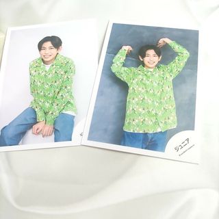 ジャニーズジュニア(ジャニーズJr.)の鈴木瑛朝＊プロフィール写真撮影オフショット2024【2枚セット】(アイドルグッズ)