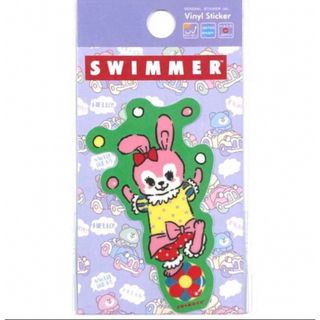 スイマー(SWIMMER)のスイマー ダイカット ミニステッカー 「 ラビット 」＊ swimmer レトロ(キャラクターグッズ)