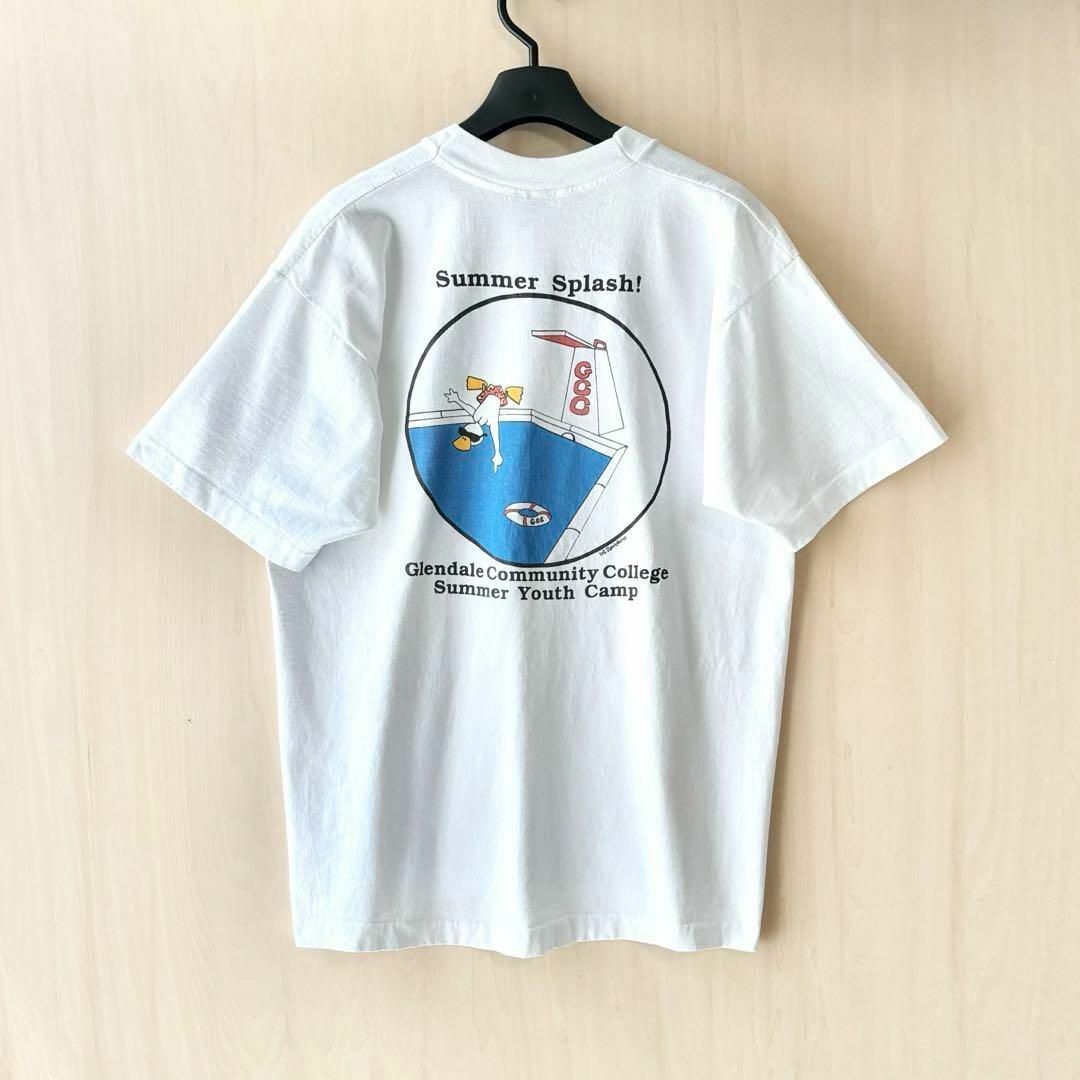 SCREEN STARS(スクリーンスターズ)の90s USA製古着　ヴィンテージ　Tシャツ　カレッジ　サマーキャンプ　アヒル メンズのトップス(Tシャツ/カットソー(半袖/袖なし))の商品写真