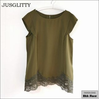 ジャスグリッティー(JUSGLITTY)のJUSGLITTY レディース トップス 裾レース カットソー M(カットソー(半袖/袖なし))