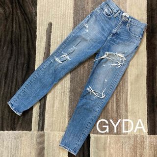 ジェイダ(GYDA)の【送料無料】GYDA ジェイダ　デニム　ジーンズ　ダメージ　サイズS 伸縮性あり(デニム/ジーンズ)