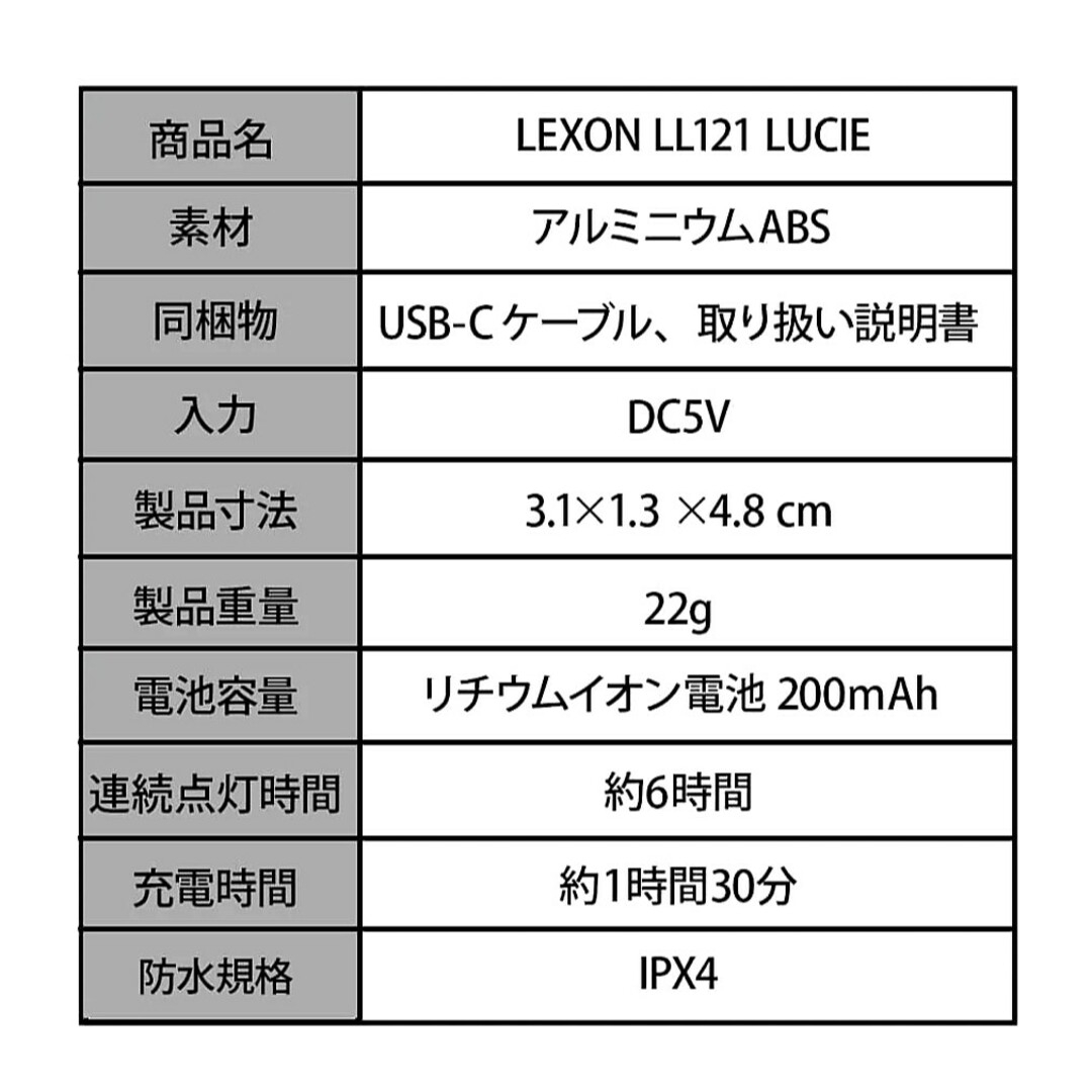 LEXON(レクソン)の犬のお散歩に最適！LEXON LUCIE クリップライト LED その他のペット用品(犬)の商品写真