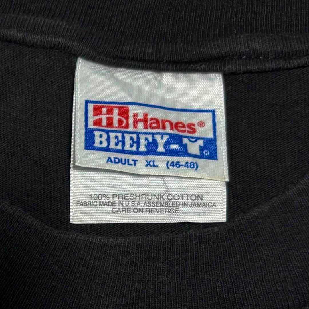 Hanes(ヘインズ)の90s古着　ヴィンテージ　ヘインズ　ビーフィ　Tシャツ　ボックスプリント メンズのトップス(Tシャツ/カットソー(半袖/袖なし))の商品写真