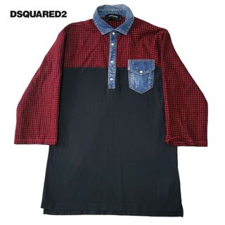 ディースクエアード(DSQUARED2)の【定価約8万円】ディースクエアード Dsquared2 異素材切替 ポロシャツ(ポロシャツ)