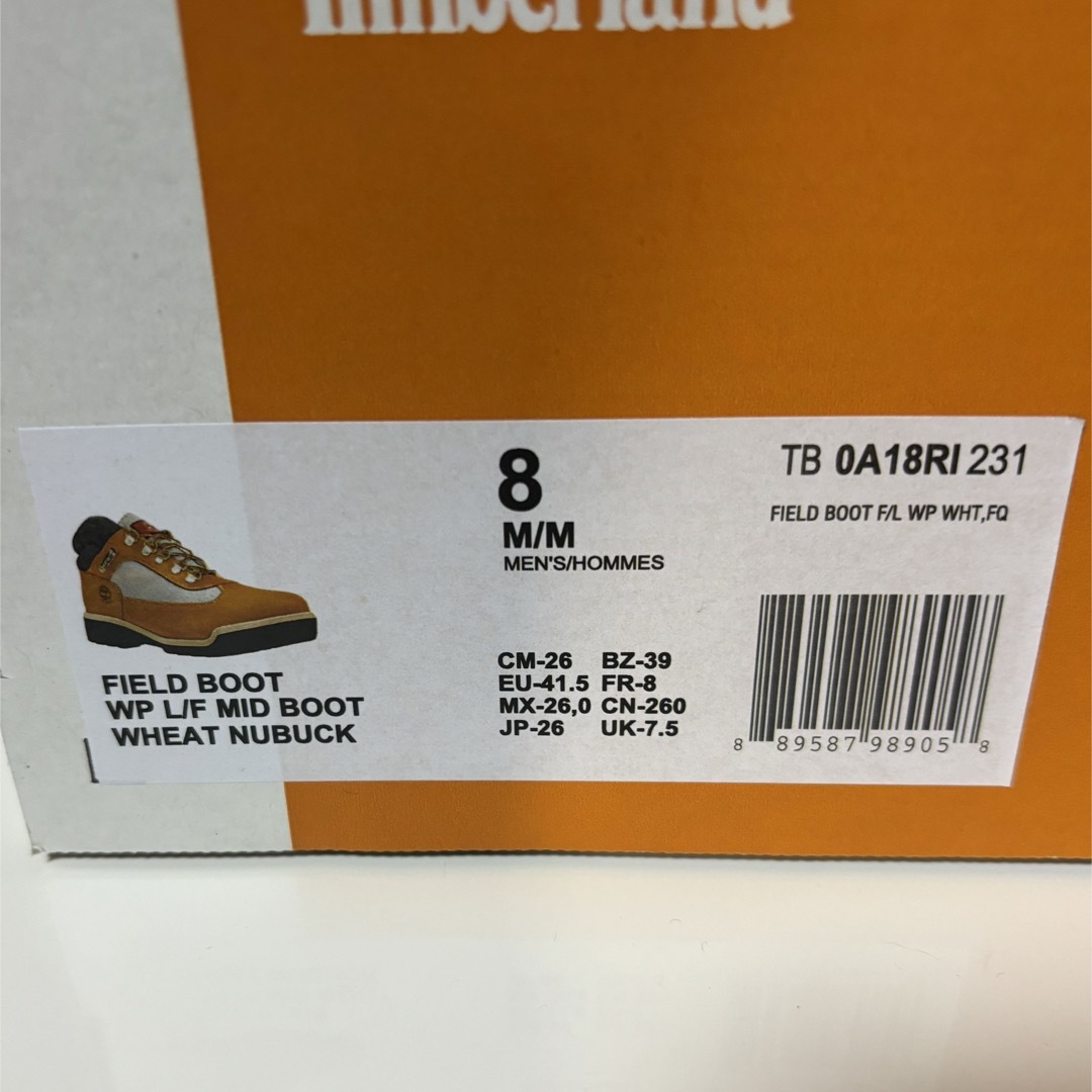 Timberland(ティンバーランド)の【美品】ティンバーランド FIELD BOOTS マカロニ&チーズ 26㎝ メンズの靴/シューズ(ブーツ)の商品写真