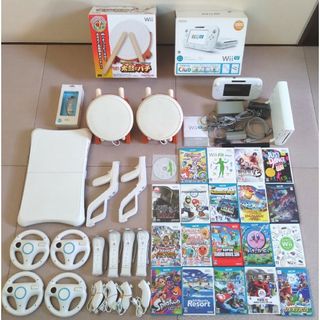 ウィーユー(Wii U)の【本体良品】Wiiuプレミアムセット＋人気ソフト20本＋オプション多数(家庭用ゲーム機本体)