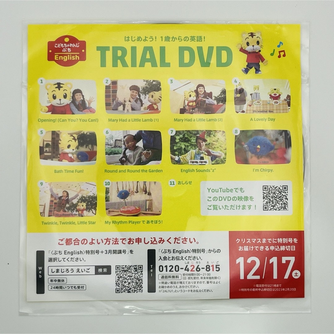 Disney(ディズニー)の【送料無料！匿名配送！】こどもチャレンジぷちEnglish★TRIAL DVD② キッズ/ベビー/マタニティのおもちゃ(知育玩具)の商品写真