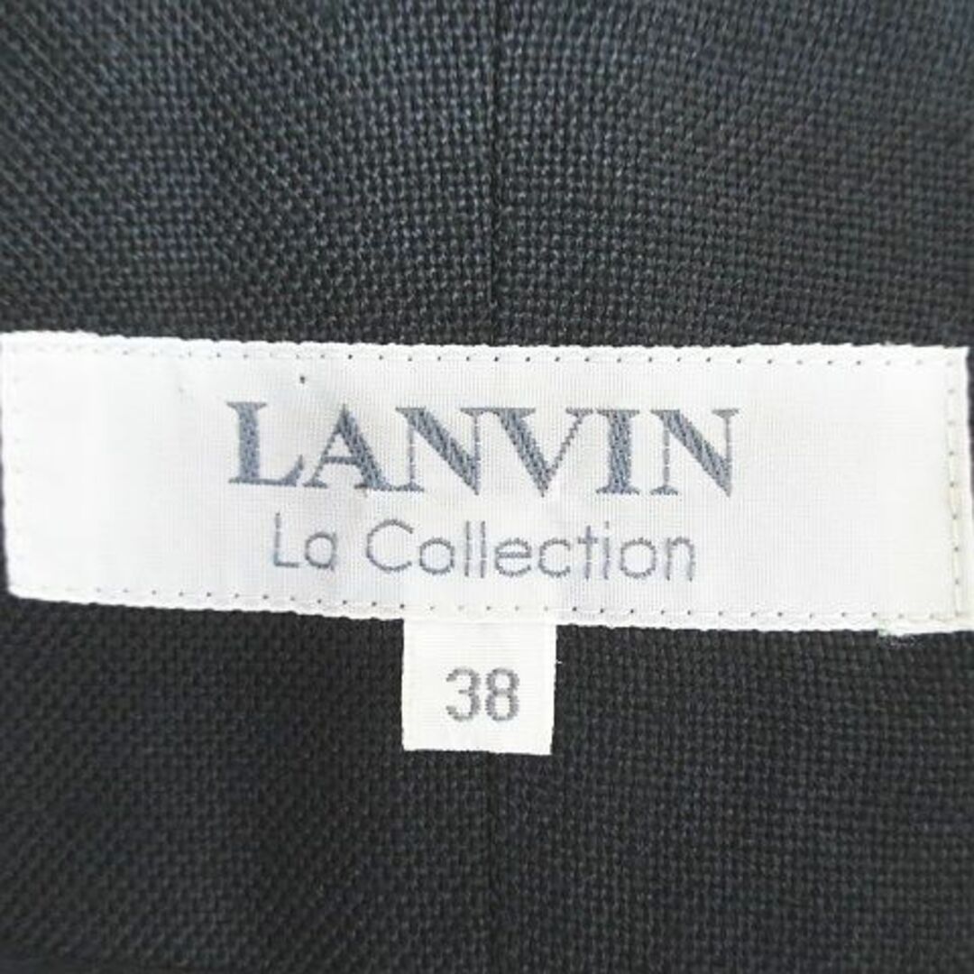 LANVIN(ランバン)のランバン La Collection 半袖 ノーカラージャケット 38 黒  レディースのジャケット/アウター(その他)の商品写真