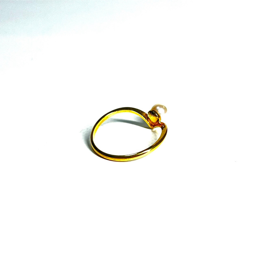 VINTAGE(ヴィンテージ)のヴィンテージ　パール　リング　ゴールド　金　真珠　指輪　鑑定済み レディースのアクセサリー(リング(指輪))の商品写真