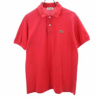 ラコステ(LACOSTE)のラコステ 半袖 ポロシャツ 4 レッド系 CHEMISE LACOSTE 鹿の子 メンズ 古着 【240414】(ポロシャツ)